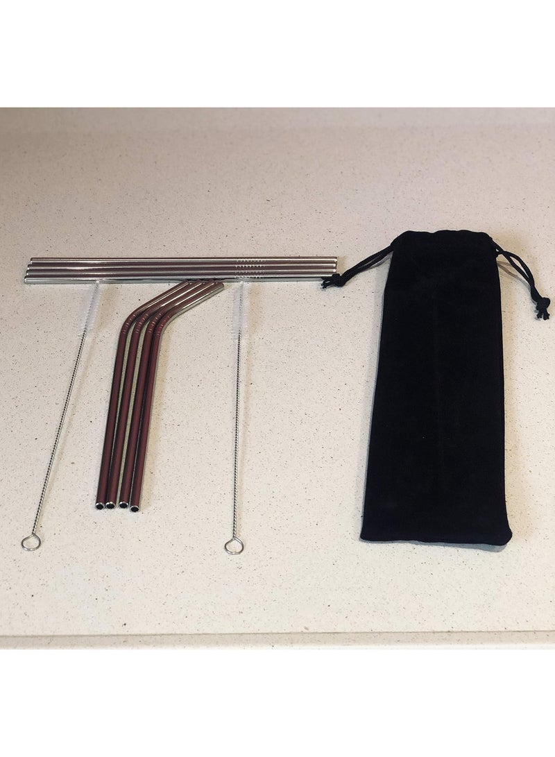 Cazadora Stainless Steel Reusable Straws Set of 8 with 2 Cleaning Brushes Silver Eco Friendly Metal Drinking Straws for Hot and Cold Beverages Fruit Juice Water Coffee Tea Smoothies Durable Food Grade Stainless Steel Smooth Rounded Edges Safe for Adults and Kids Reusable Straw Set for Home Kitchen Café Bar Restaurant Outdoor Travel Party Use Plastic Free Sustainable Alternative Easy Clean Long Length Straws Suitable for Standard Glasses Cups Tumblers Dishwasher Safe Rust Resistant High Quality Steel Straws Set Model 7602 Made in China - Image 3